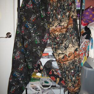 Unisex Large Elastic Waist 2 Motorcycle Fabric Pants-Homemade-Unique!